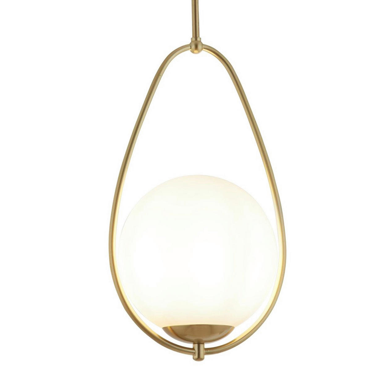 Searchlight Pendelleuchte gold Opal Stahl Glas B/H/D: ca. 23x150x23 cm E27 1 Brennstellen Avalon - gold/Opal (23,00/150,00cm) - Searchlight