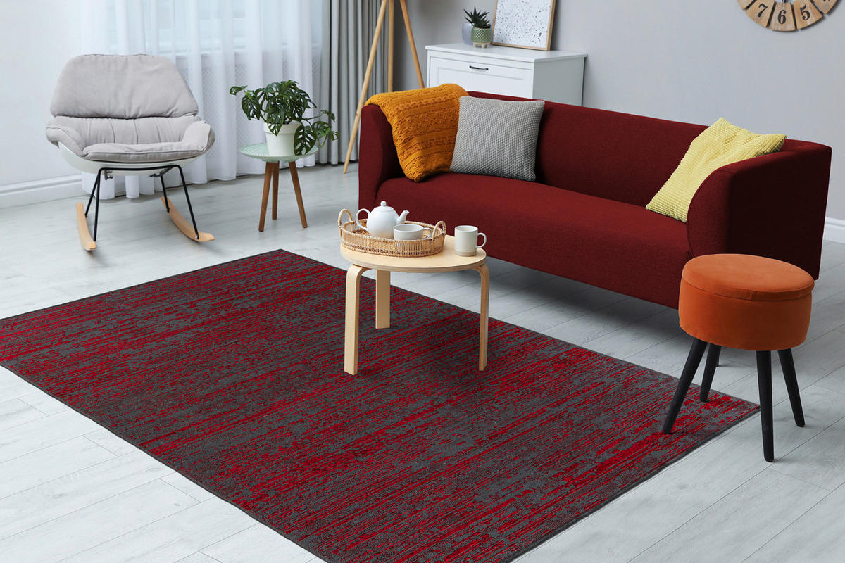 360Living Teppich Kalevi rot B/L: ca. 120x170 cm Kalevi - rot (120,00/170,00cm) - 360Living
