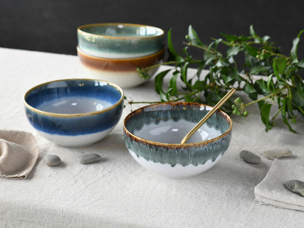 CreaTable Müslischalenset Cascade Bowls Mix Buddha bunt Steinzeug Cascade Bowls Mix Buddha - bunt - CreaTable