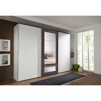 Schwebetürenschrank Minden weiß Graphit B/H/T: ca. 270x210x65 cm Minden - weiß/Graphit (270,00/210,00/65,00cm)