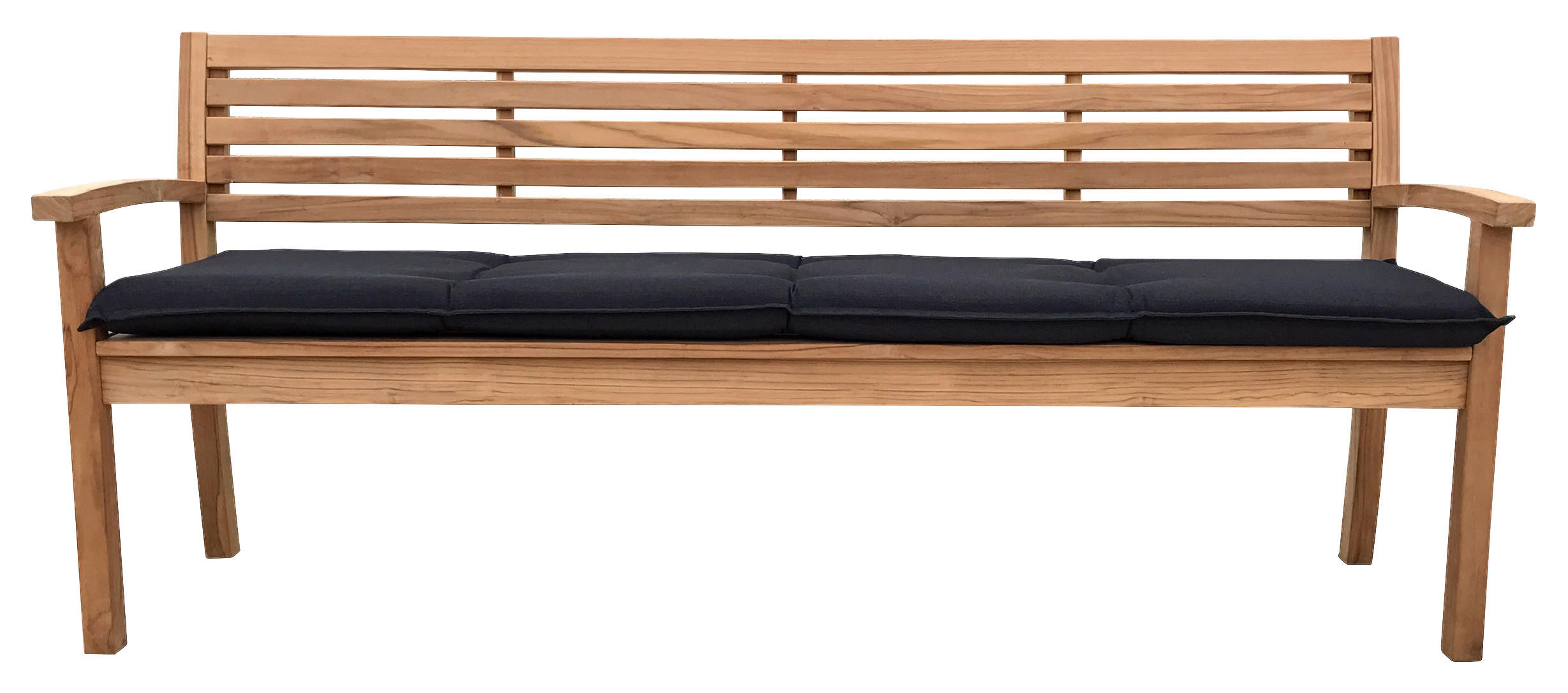 Grasekamp Auflage für Gartenbank anthrazit Kunststoff B/H/L: ca. 51x8x195 cm Auflage_Gartenbank - anthrazit (195,00/51,00/8,00cm) - Grasekamp