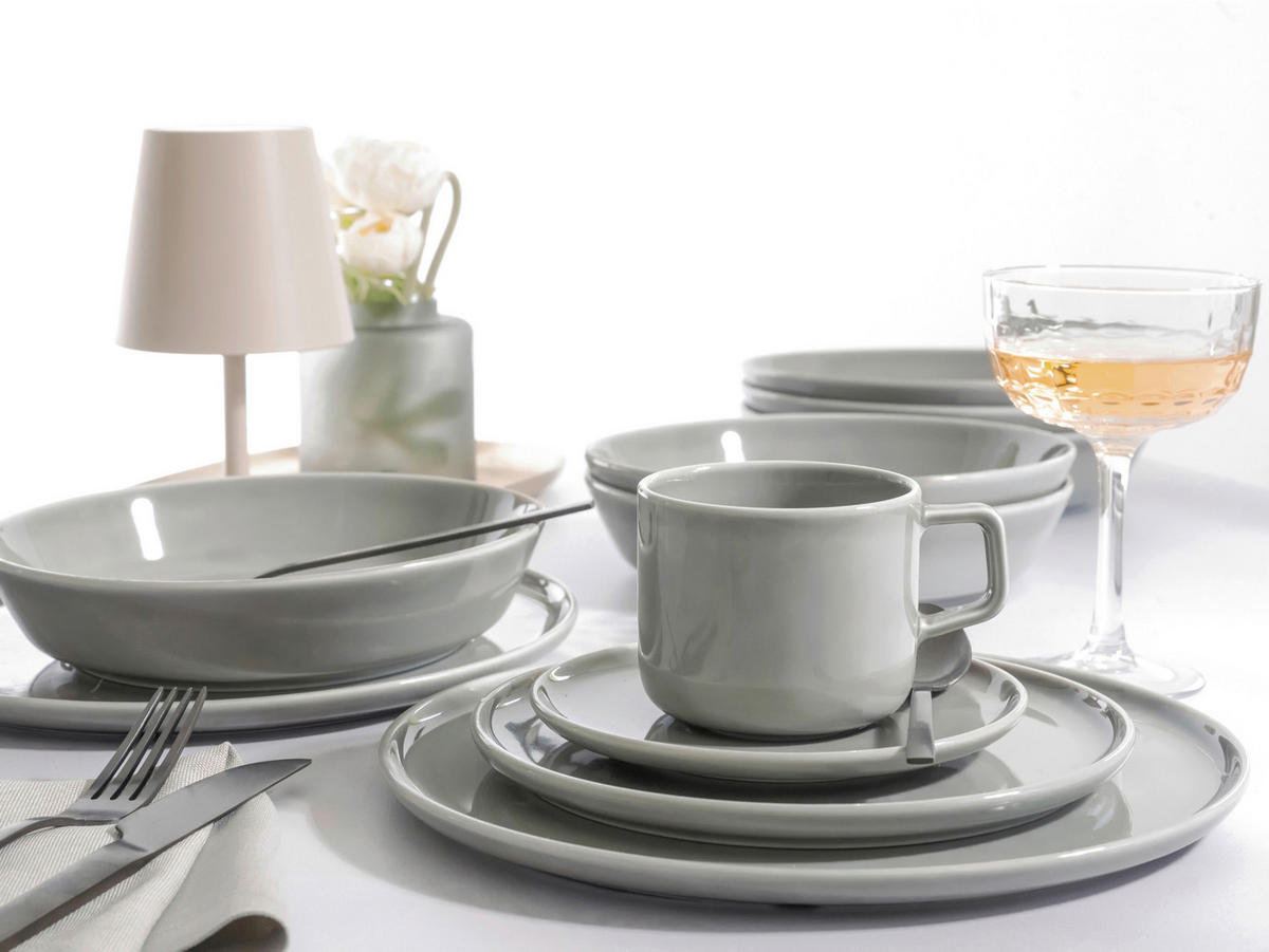 CreaTable Kombiservice Chef Collection grau Porzellan 30 tlg. Chef Collection - grau - CreaTable