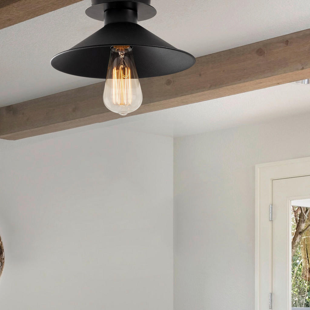 Thumbnail - Opviq Deckenleuchte schwarz B/H/T/L/D: ca. 24x12x24x24x24 cm E27 1 Brennstellen