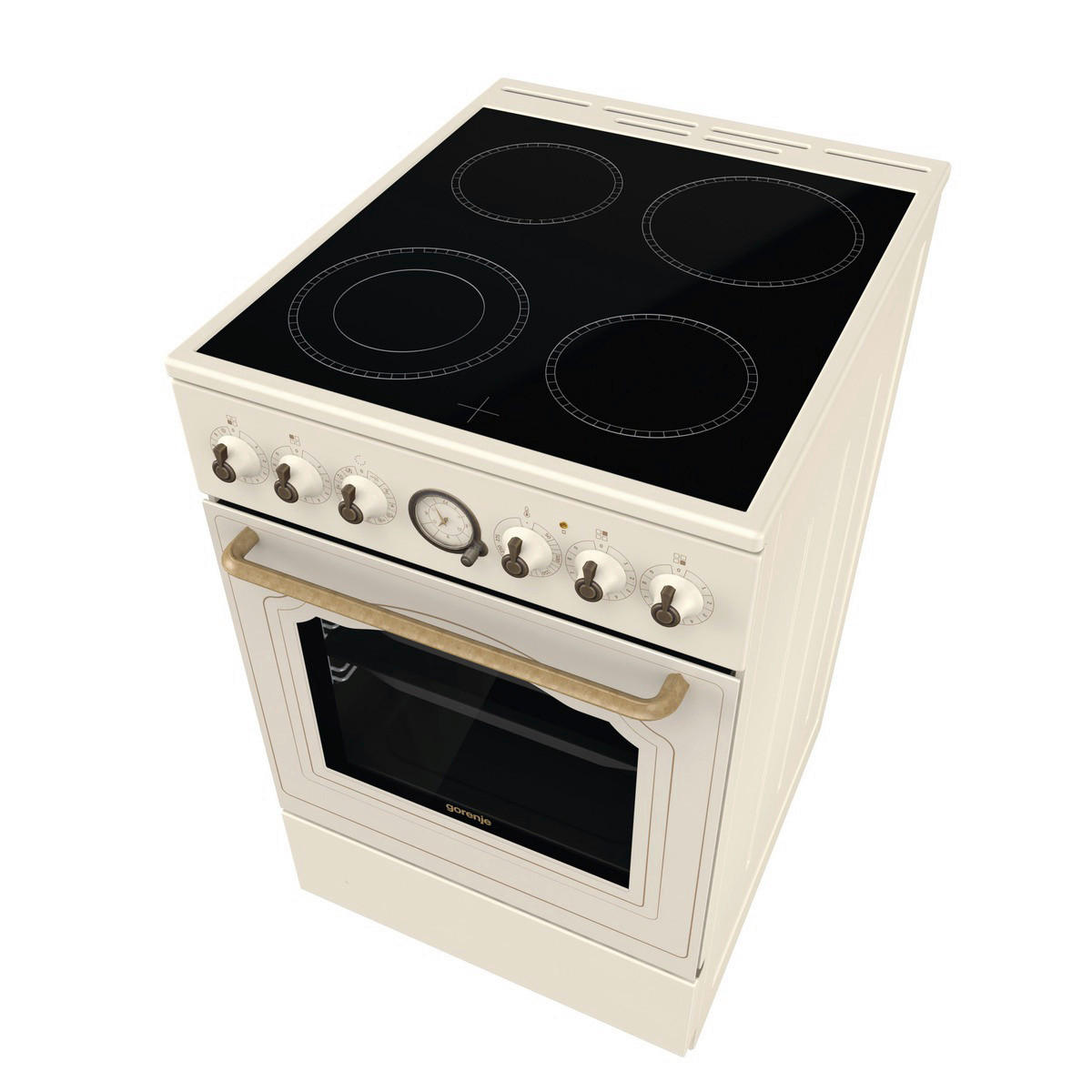 Gorenje Stand-Elektroherd GECS5B70CLI creme B/H/T: ca. 50x85x59,4 cm Stand-Elektroherd GECS5B70CLI - creme (50,00/85,00/59,40cm) - Gorenje