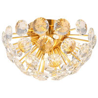 GLOBO Deckenleuchte gold klar Metall H/D: ca. 22x39 cm 10 Brennstellen VIRINA - gold/klar (39,00/22,00cm) - GLOBO