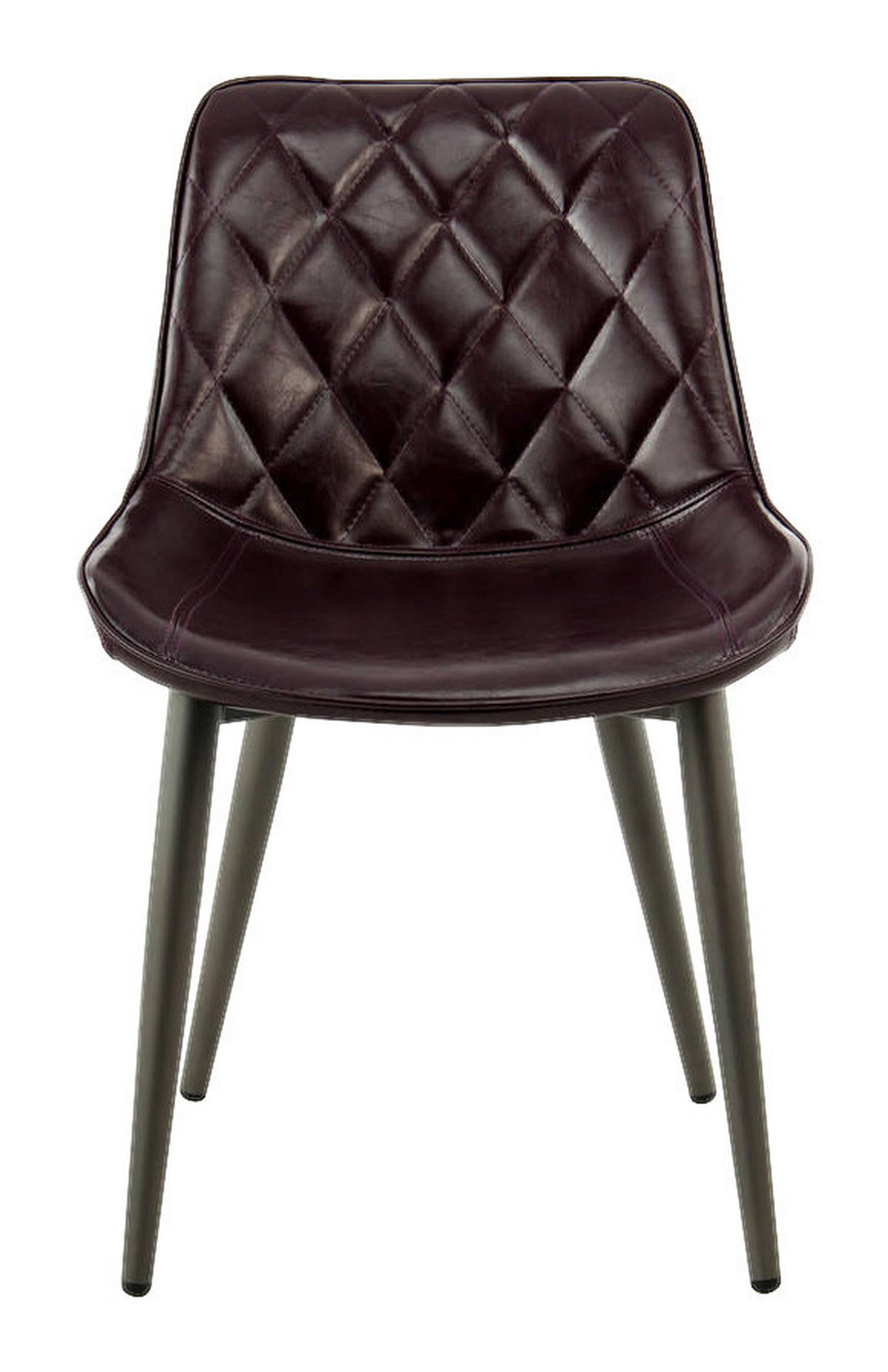 Stuhl Cecil 100 2er violett Kunstleder B/H/T: ca. 51x80x57 cm Cecil 100 2er - schwarz/violett (51,00/80,00/57,00cm) - 360 Living