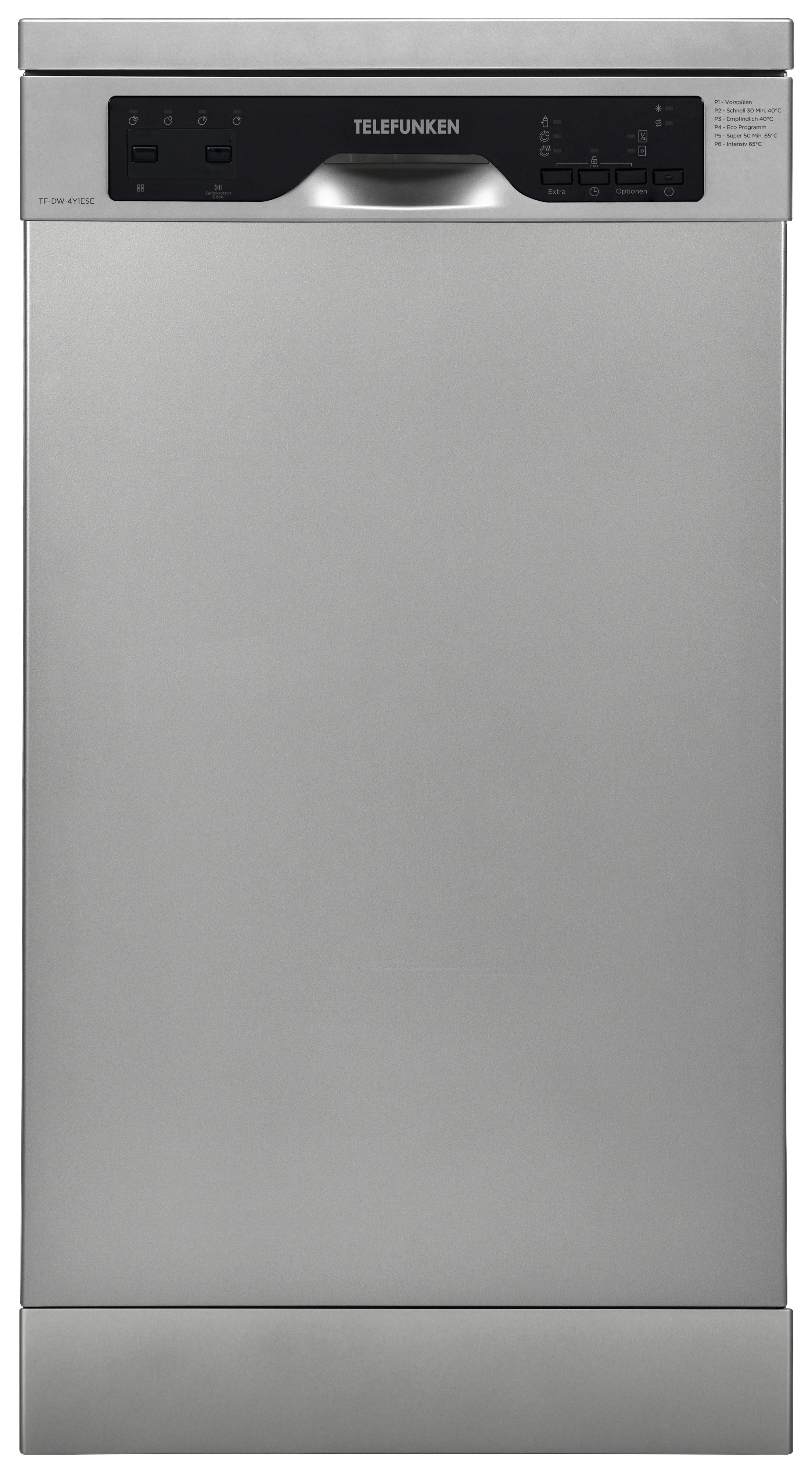 Telefunken Geschirrspüler TF-DW-4Y1ESE dark Inox B/H/T: ca. 45x85x60 cm Geschirrspüler TF-DW-4Y1ESE - dark Inox (45,00/85,00/60,00cm) - Telefunken