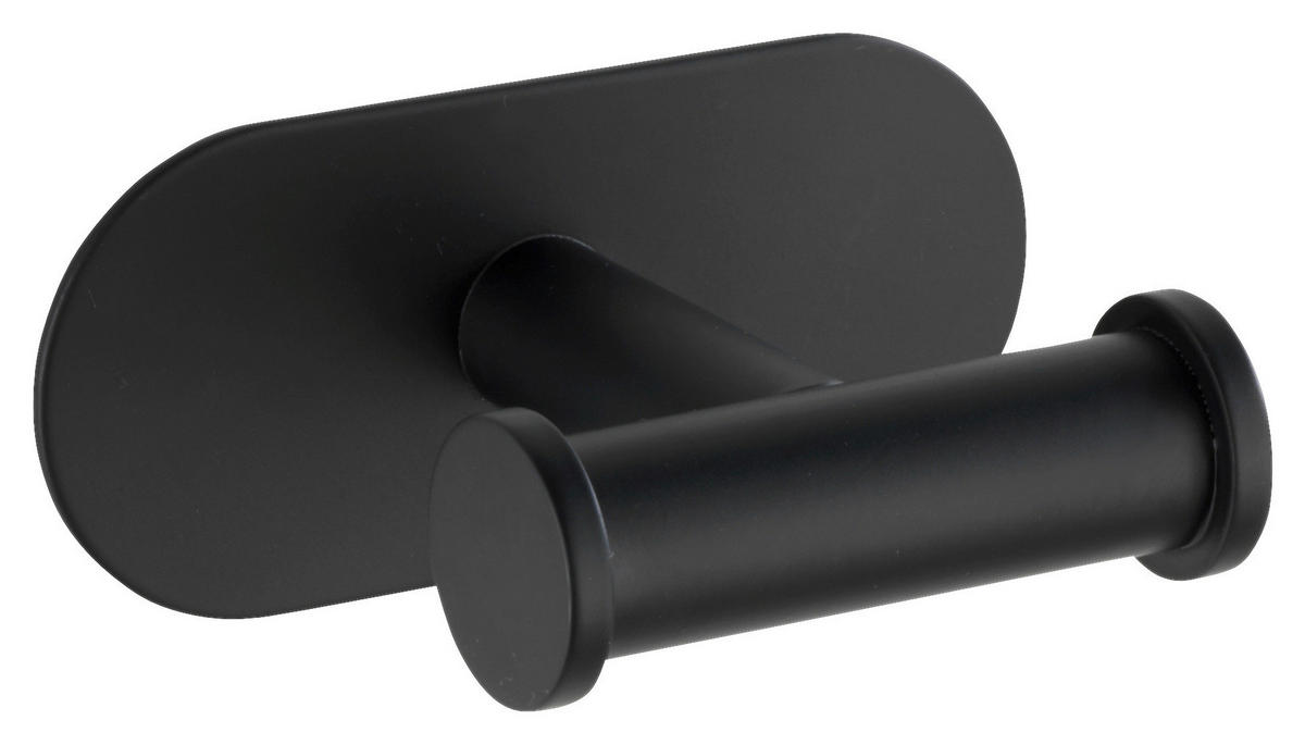 Handtuchhaken schwarz Metall B/H/T: ca. 10x4,5x6,5 cm Handtuchhaken_Duo_Orea_Black - schwarz (10,00/4,50/6,50cm) - Turbo-Loc