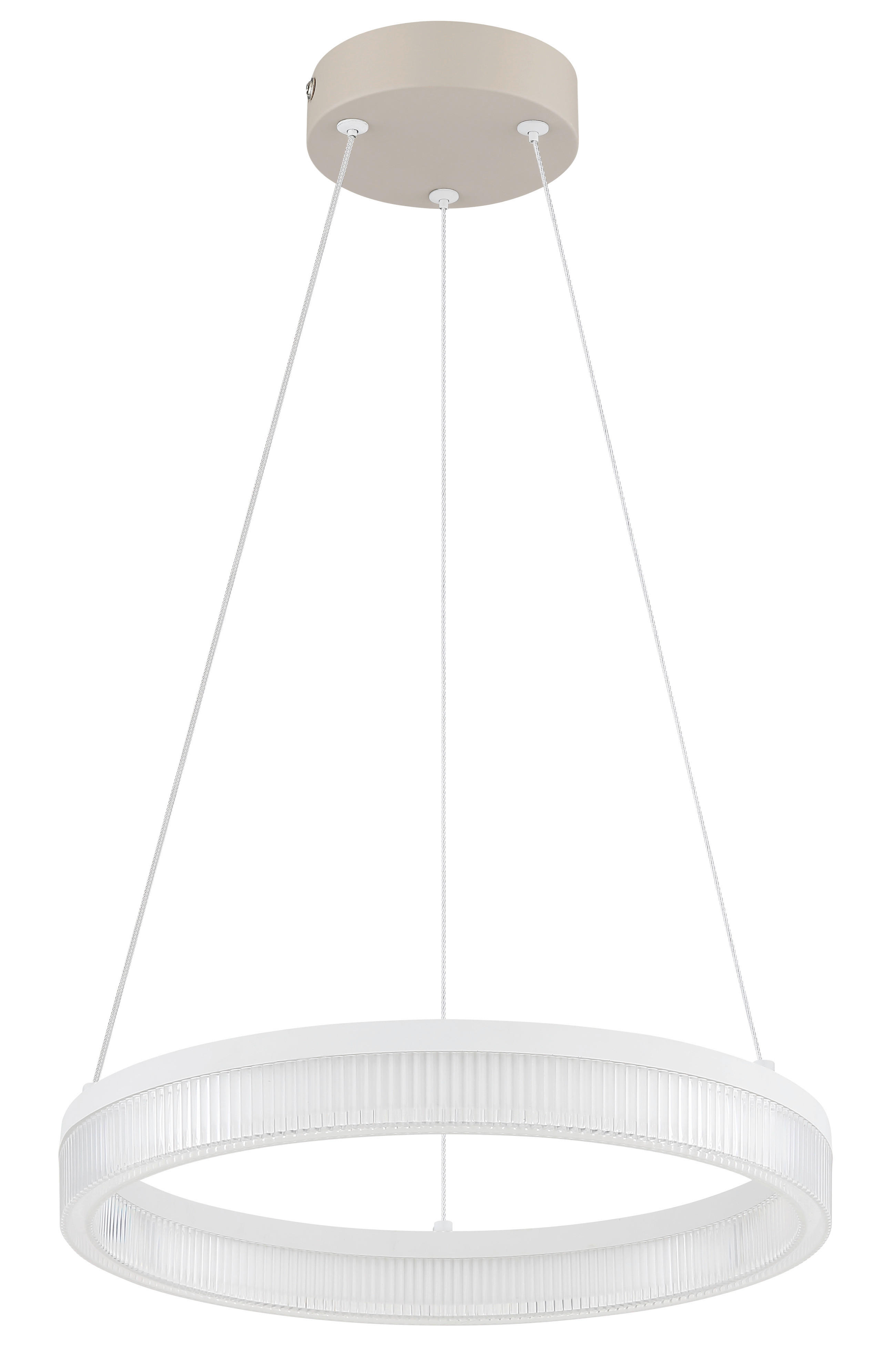 GLOBO Hängeleuchte weiß sand Metall Kunststoff H/D: ca. 150x33 cm 1.0 Brennstellen Zara - sand/weiß (33,00/150,00cm) - GLOBO