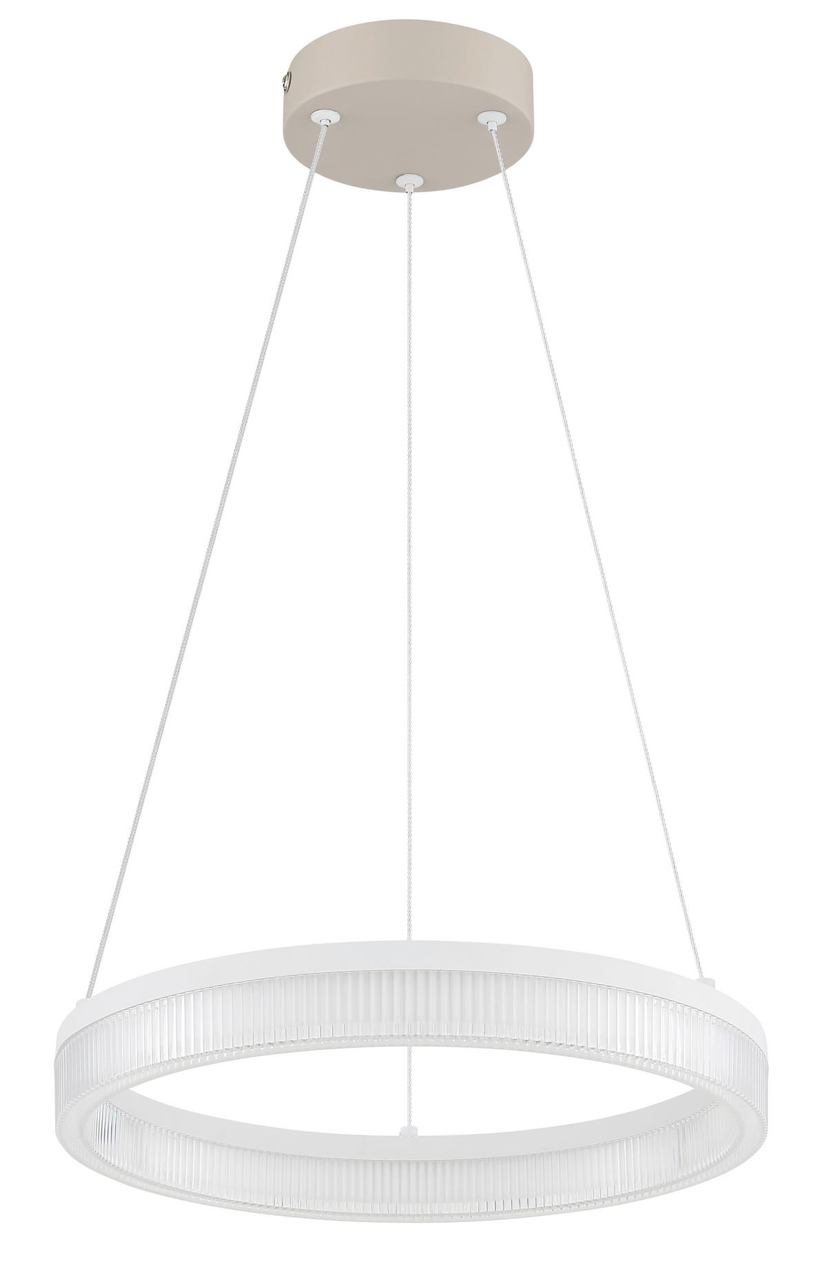 GLOBO Hängeleuchte weiß sand Metall Kunststoff H/D: ca. 150x33 cm 1.0 Brennstellen Zara - sand/weiß (33,00/150,00cm) - GLOBO