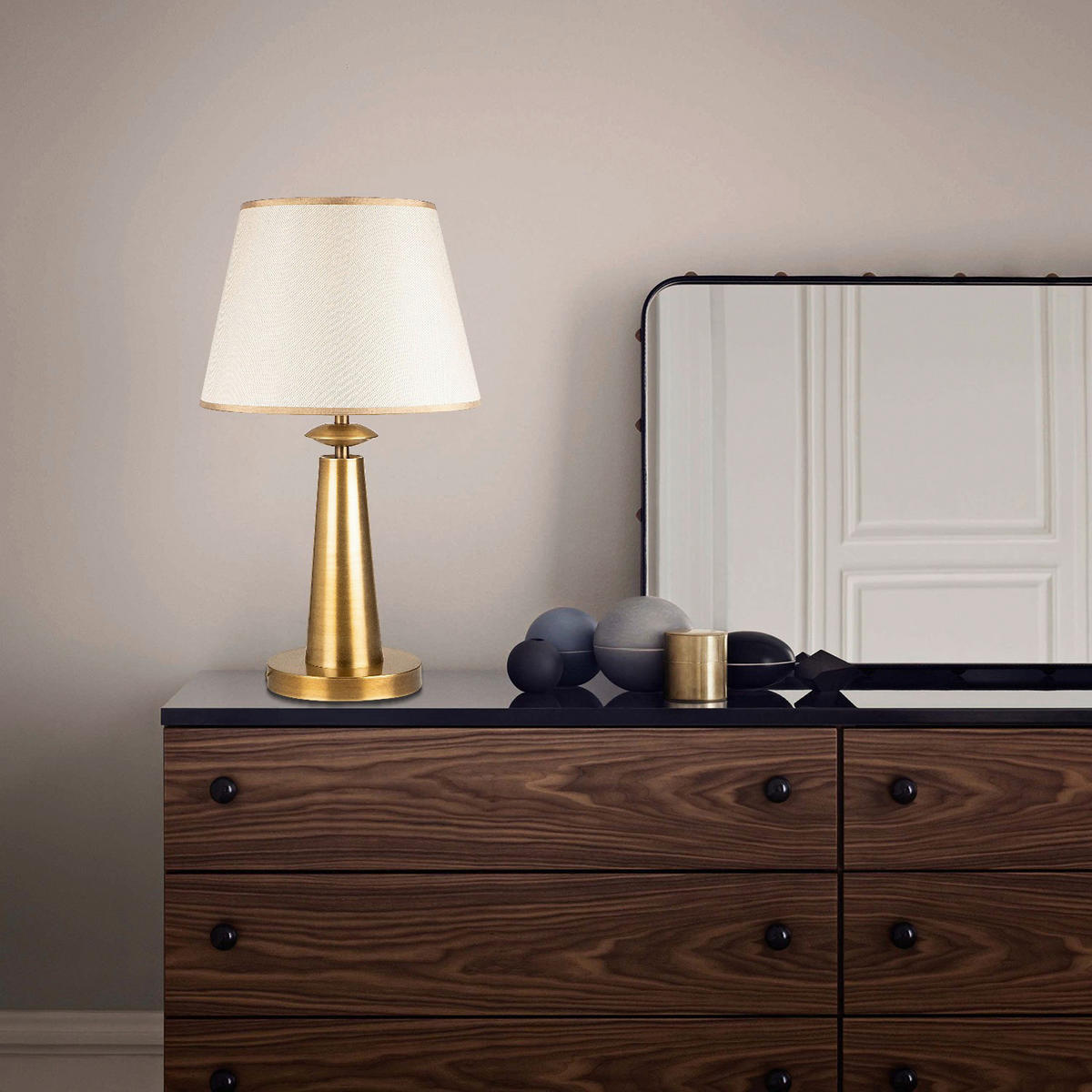 Opviq Tischleuchte Pardo bronze Metall Stoff B/H/T/L/D: ca. 30x55x30x30x30 cm E27 1 Brennstellen Pardo - bronze (30,00/30,00/55,00cm) - Opviq