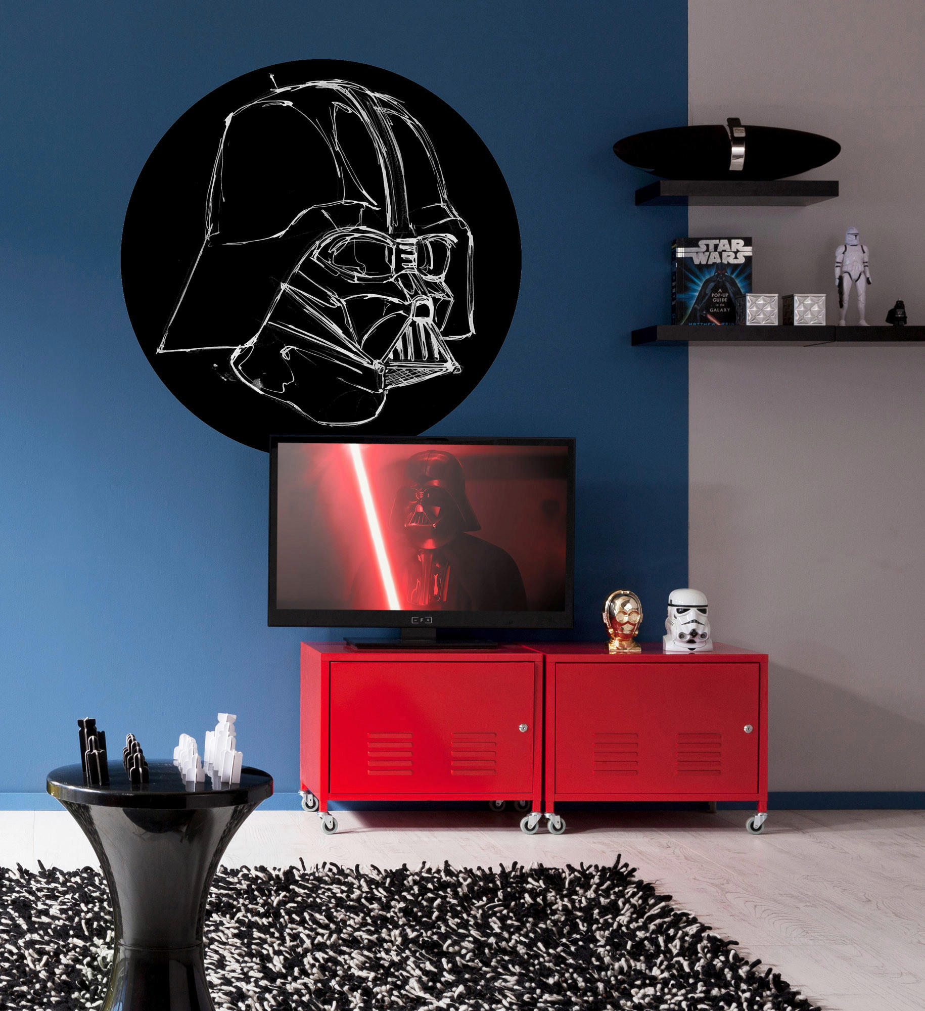 Komar Fototapete Star Wars Ink Vader D: ca. 125 cm Star Wars Ink Vader - (125,00cm) - Komar