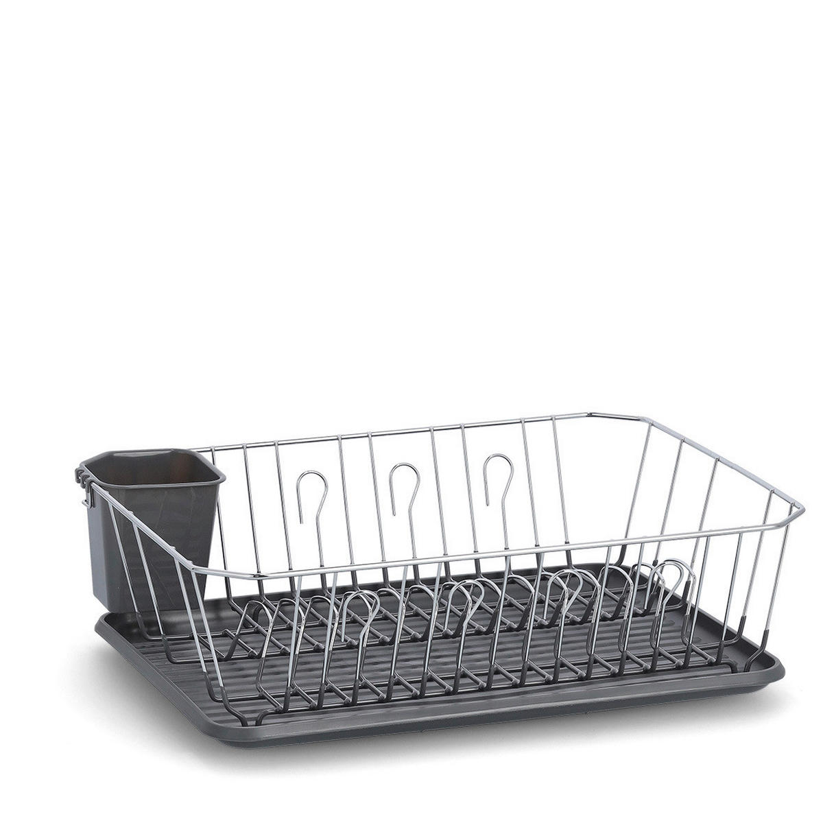Zeller Geschirrabtropfständer grau Metall B/H/L: ca. 35x13,5x45,5 cm Geschirrabtropfständer - grau (45,50/35,00/13,50cm) - Zeller