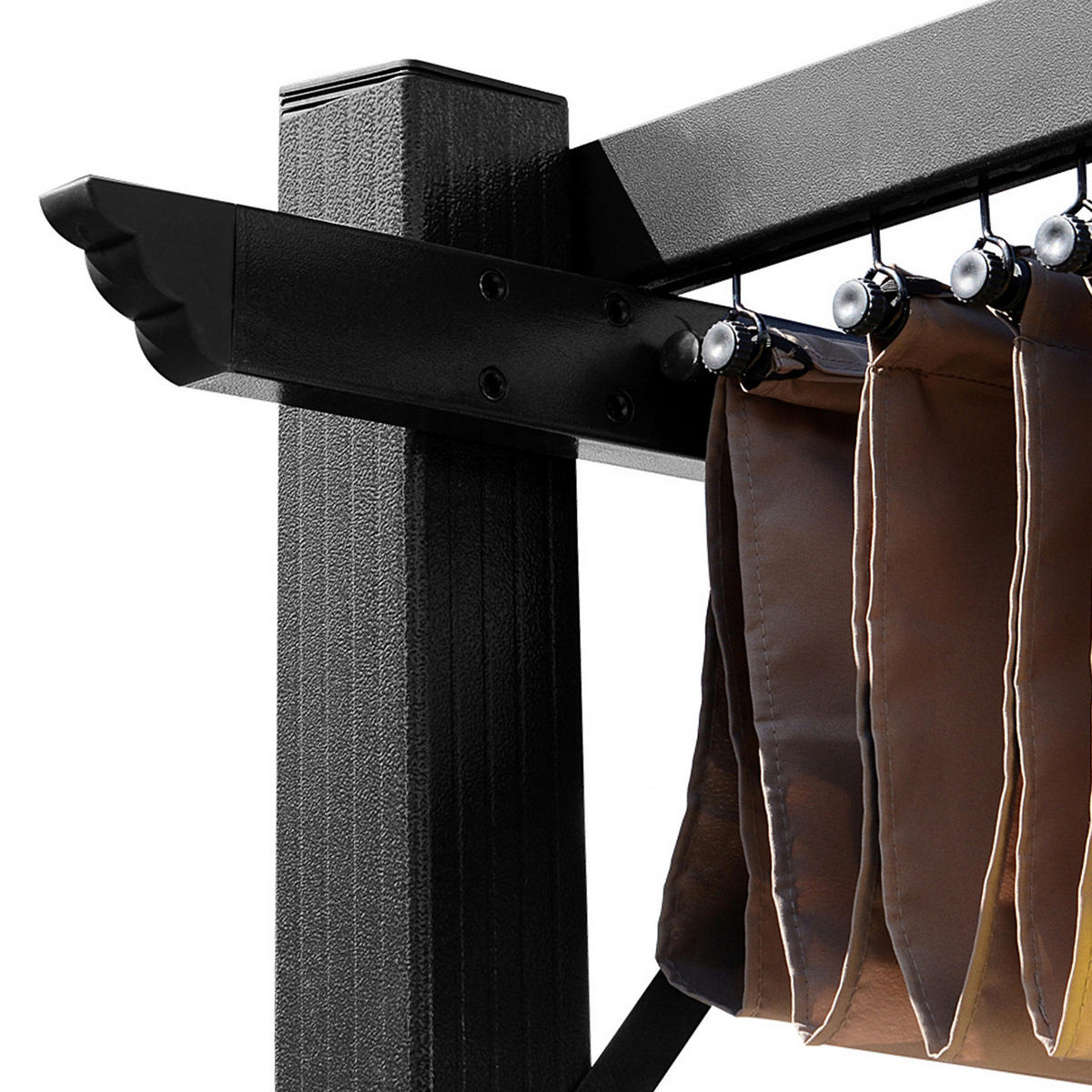 Outsunny Pergola braun Aluminium B/H/L: ca. 400x223x300 cm Pergola - braun/grau (300,00/400,00/223,00cm) - Outsunny