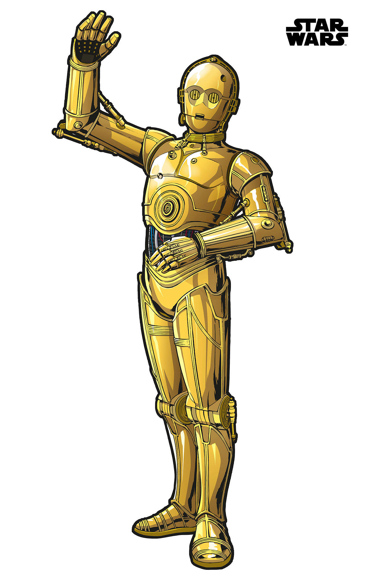 Komar Fototapete Star Wars XXL C 3PO B/L: ca. 127x200 cm Star Wars XXL C 3PO - (127,00/200,00cm) - Komar