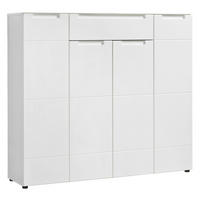 Kommode Mailand 24 weiß weiß Hochglanz B/H/T: ca. 135x120x34 cm Mailand 24 - weiß (135,00/120,00/34,00cm)