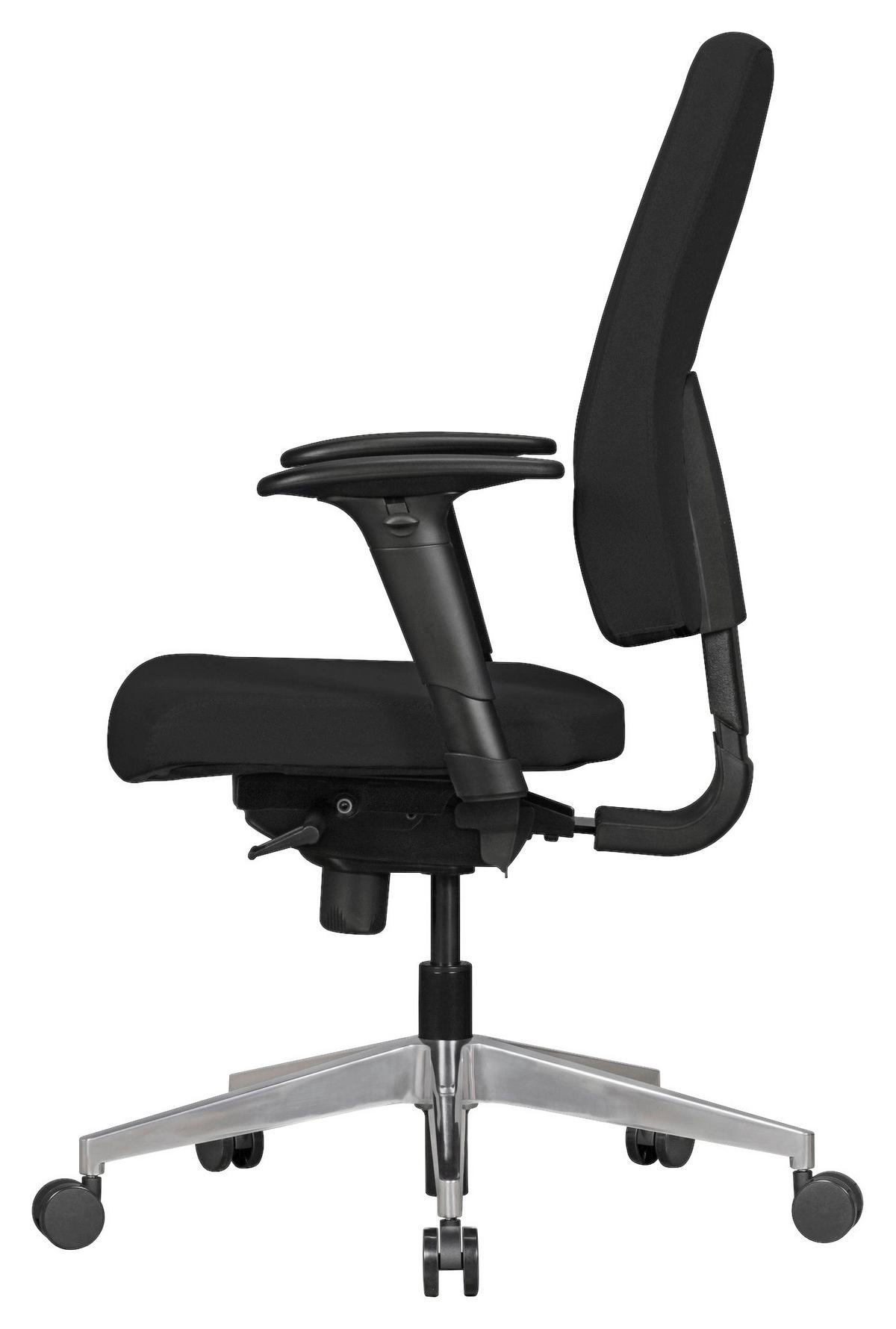 Drehstuhl schwarz Stoff Bürostuhl DARIUS - schwarz (63,00/119,00/70,00cm) - Amstyle