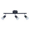 Spotbalken Joris schwarz Metall L: ca. 36 cm GU10 3 Brennstellen Spotbalken_3flg.Joris - schwarz (36,00cm)