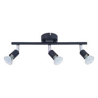 Spotbalken Joris schwarz Metall L: ca. 36 cm GU10 3 Brennstellen Spotbalken_3flg.Joris - schwarz (36,00cm)