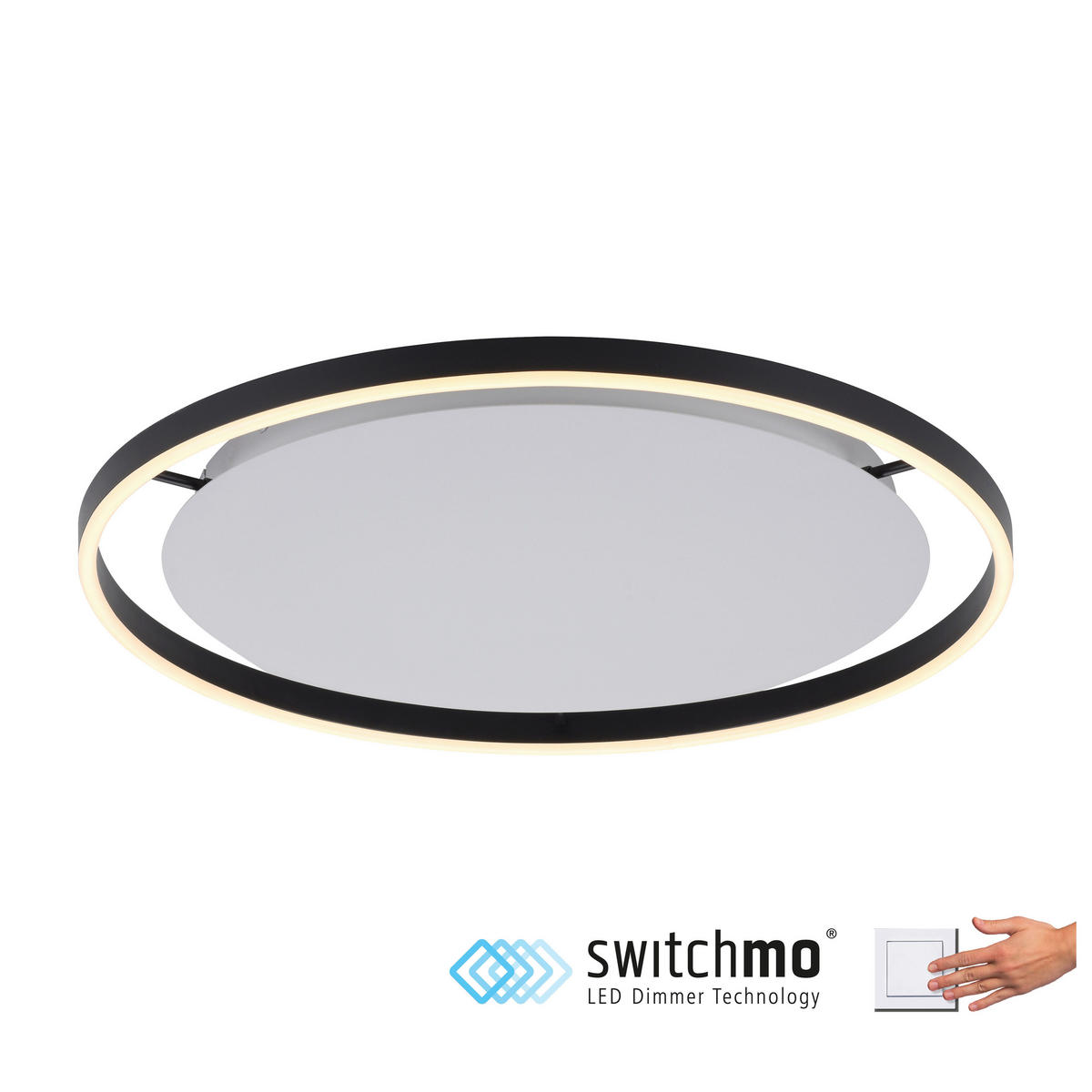 Just Light LED-Deckenleuchte RITUS 15392-13 weiß anthrazit Metall H/D: ca. 5,3x58,5 cm 1 Brennstellen RITUS - weiß/anthrazit (58,50/5,30cm) - Just Light