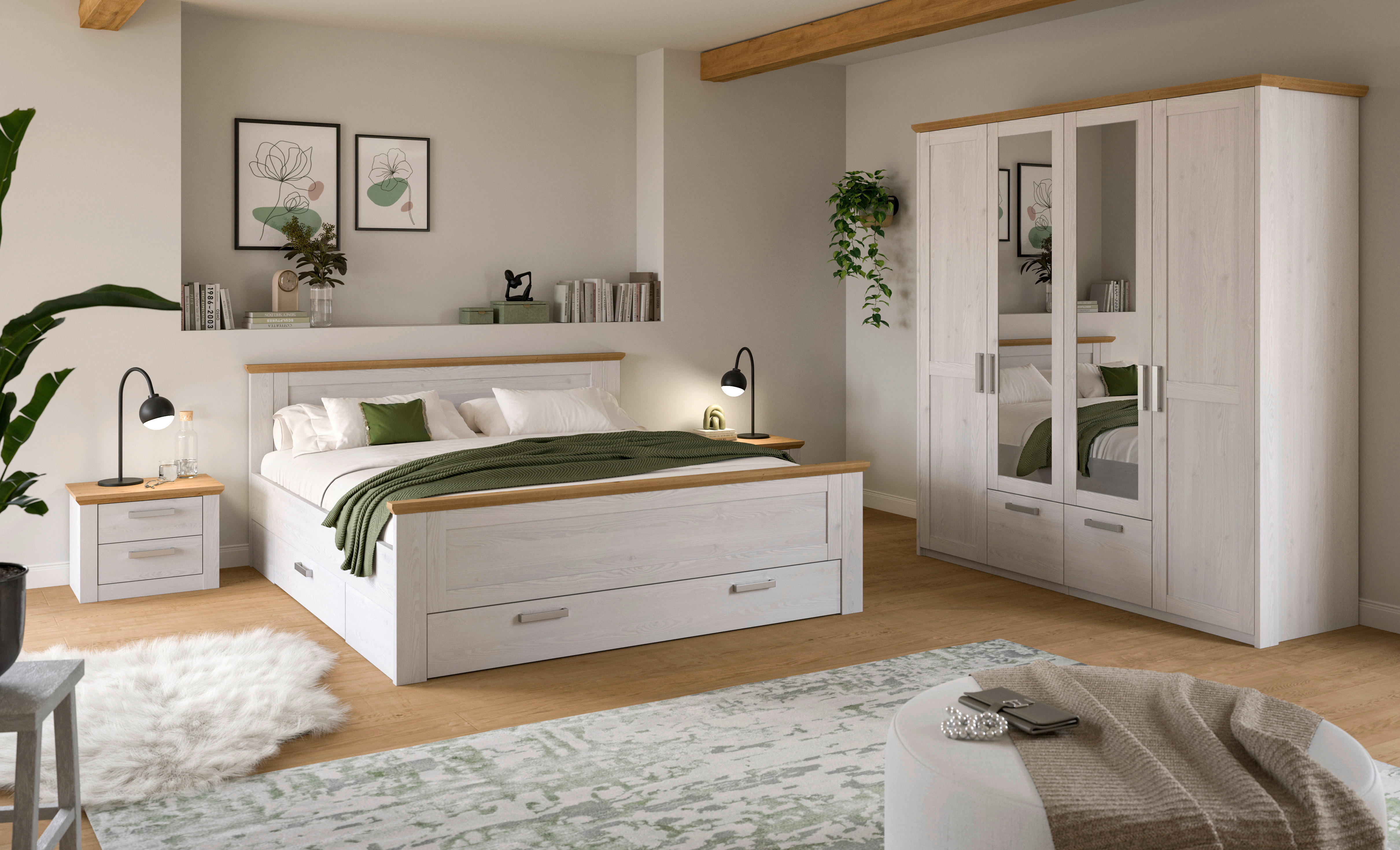 Bettanlage VERONA Sibiu Lärche Nachbildung Eiche Artisan Nachbildung VERONA - Eiche - xonox.home