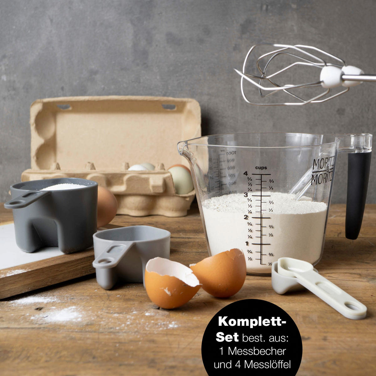 Moritz & Moritz Messbecher-Set glasklar Messbecherset_5tlg. - glasklar - Moritz & Moritz