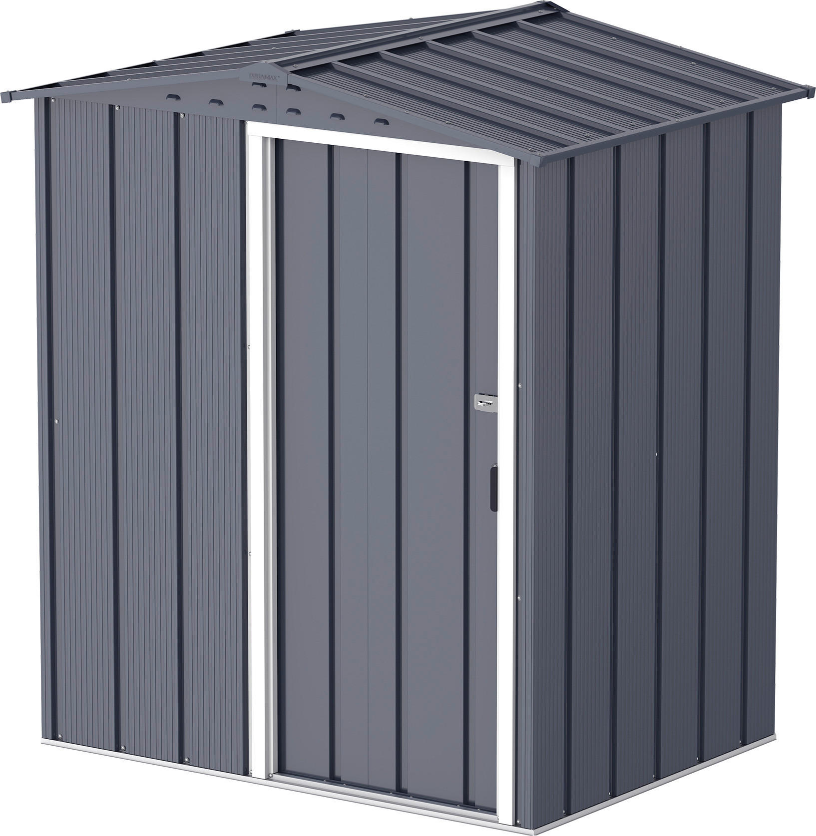 VCM Gerätehaus anthrazit Metall B/H/L: ca. 163x182x112 cm Gerätehaus mit Schiebetür - anthrazit (112,00/163,00/182,00cm) - VCM