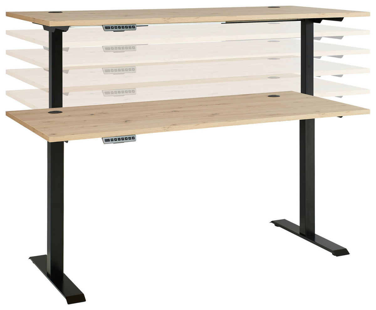 Schreibtisch Memphis Eiche Artisan Nachbildung anthrazit B/H/T: ca. 160x72x77 cm Memphis - Eiche/anthrazit (160,00/72,00/77,00cm)