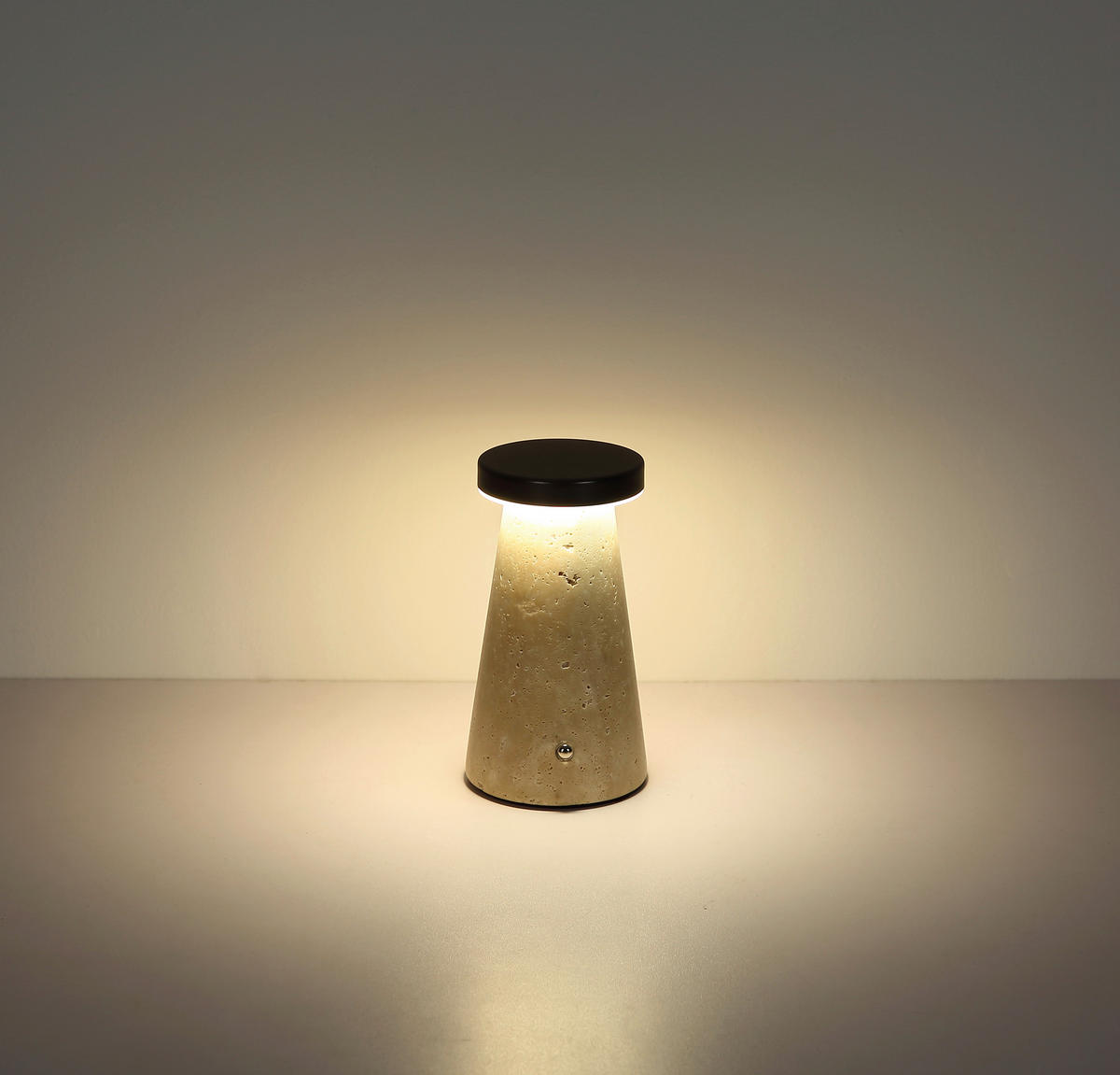 GLOBO Tischleuchte Tischleuchte-Adina - sand/Chrom (13,50/13,50/20,50cm) - GLOBO