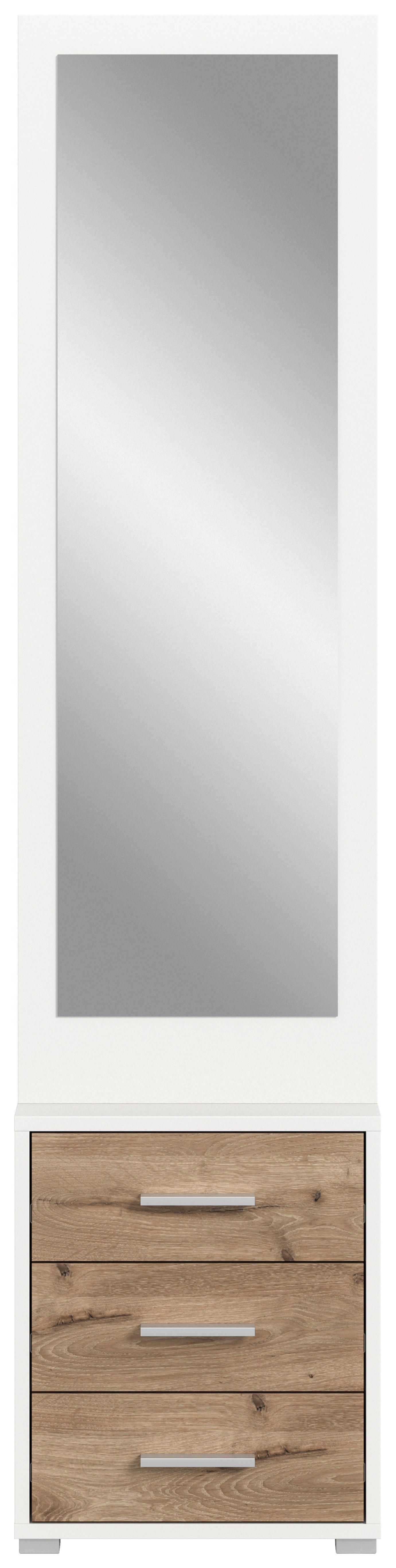 Garderobe POLO weiß Nox Oak Nachbildung B/H/T: ca. 45x190x38 cm POLO - weiß (45,00/190,00/38,00cm) - xonox.home