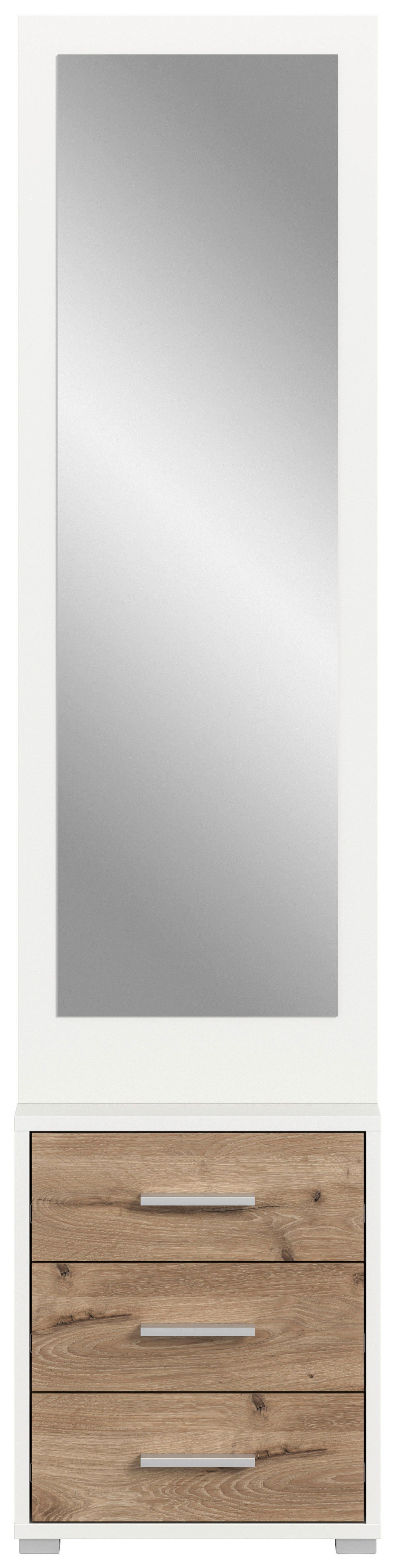 Garderobe POLO weiß Nox Oak Nachbildung B/H/T: ca. 45x190x38 cm POLO - weiß (45,00/190,00/38,00cm) - xonox.home