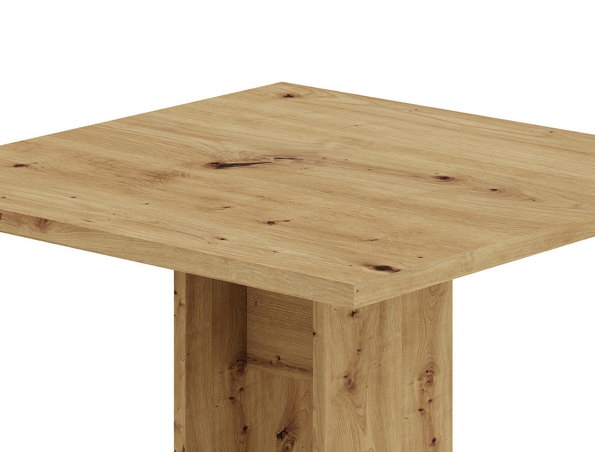 Tisch EVERT Eiche Artisan Nachbildung B/H/T: ca. 67,5x78x67,5 cm EVERT - Eiche (67,50/78,00/67,50cm) - WIPMEB