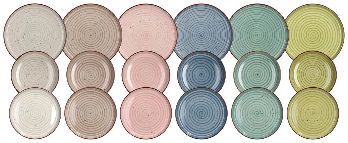 TOGNANA Tafelservice Urban Pastel bunt Keramik 18 tlg. Urban Pastel - bunt - TOGNANA