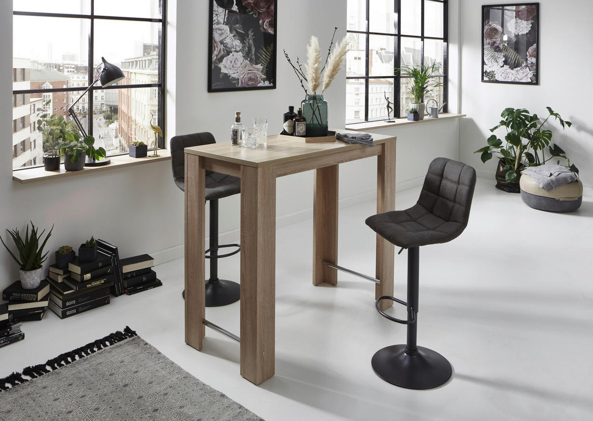 Essgruppe Yvonne Eiche anthrazit Metall B/H/T: ca. 120x108x58 cm Yvonne - Eiche/anthrazit (120,00/108,00/58,00cm) - Hela