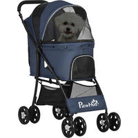 PawHut Hunde-Zubehör blau Polyester B/H/L: ca. 48x81x99 cm Hundetrolley - blau/marine (99,00/48,00/81,00cm) - PawHut