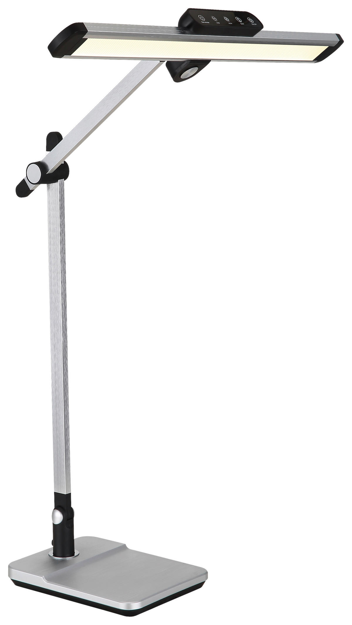 GLOBO LED-Tischleuchte silber schwarz Kunststoff Aluminium B/H/T: ca. 50x61,2x36,8 cm LOPIRA - schwarz/silber (50,00/61,20/36,80cm) - GLOBO