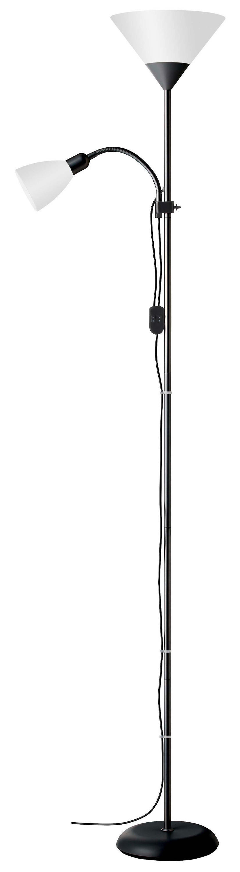 Brilliant Deckenfluter Spari 93008/76 schwarz weiß Aluminium Kunststoff B/H/T/D: ca. 25x180x41x25 cm E27 1 Brennstellen Deckenfluter Spari 93008/76 - weiß/schwarz (25,00/180,00/41,00cm) - Brilliant