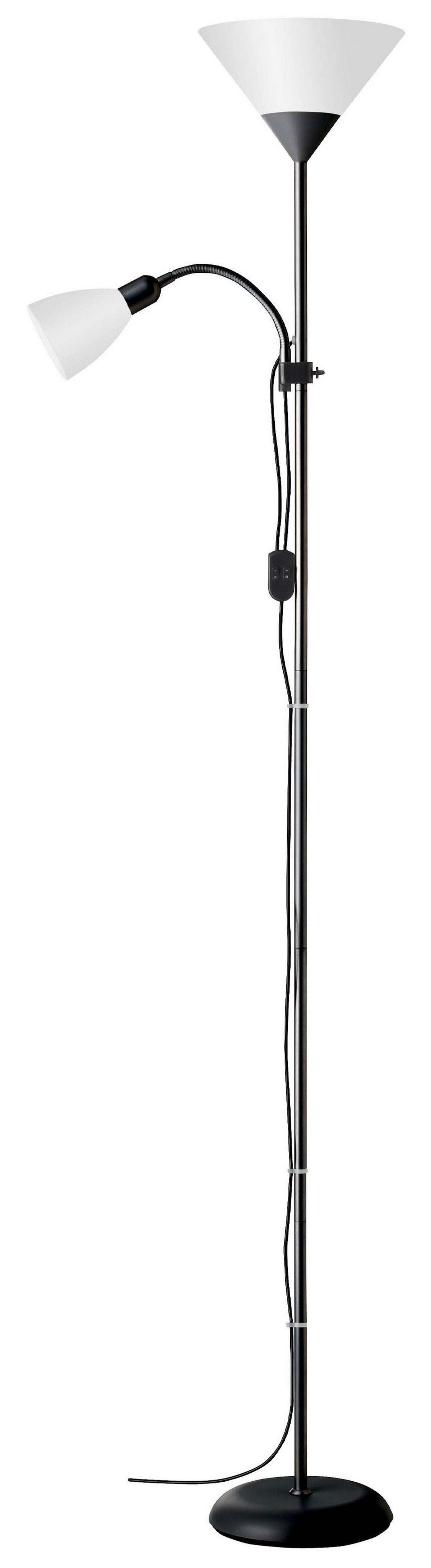 Brilliant Deckenfluter Spari 93008/76 schwarz weiß Aluminium Kunststoff B/H/T/D: ca. 25x180x41x25 cm E27 1 Brennstellen Deckenfluter Spari 93008/76 - weiß/schwarz (25,00/180,00/41,00cm) - Brilliant