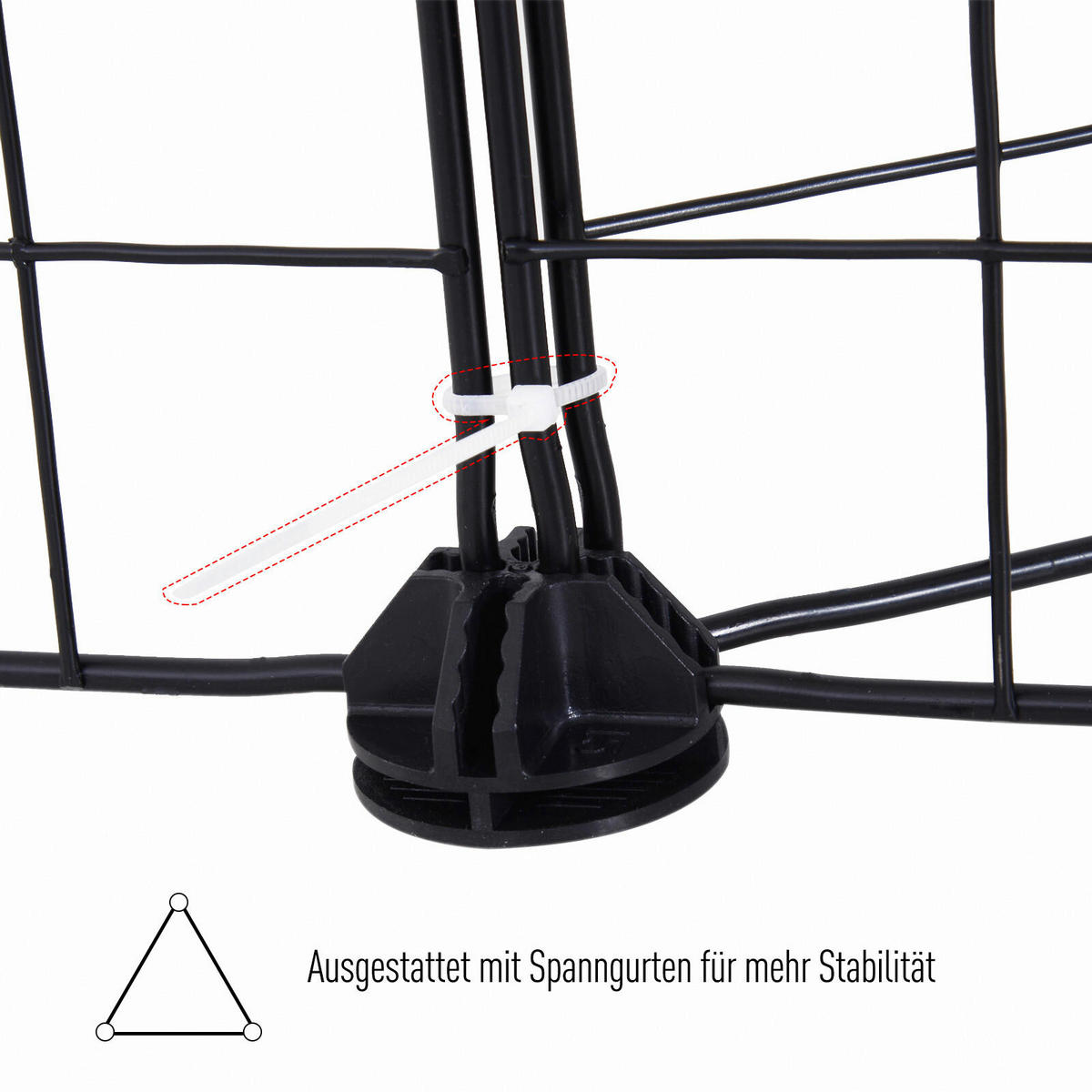 PawHut Freigehege schwarz Metall B/H/L: ca. 73x36x106 cm Freigehege - schwarz (106,00/73,00/36,00cm) - PawHut