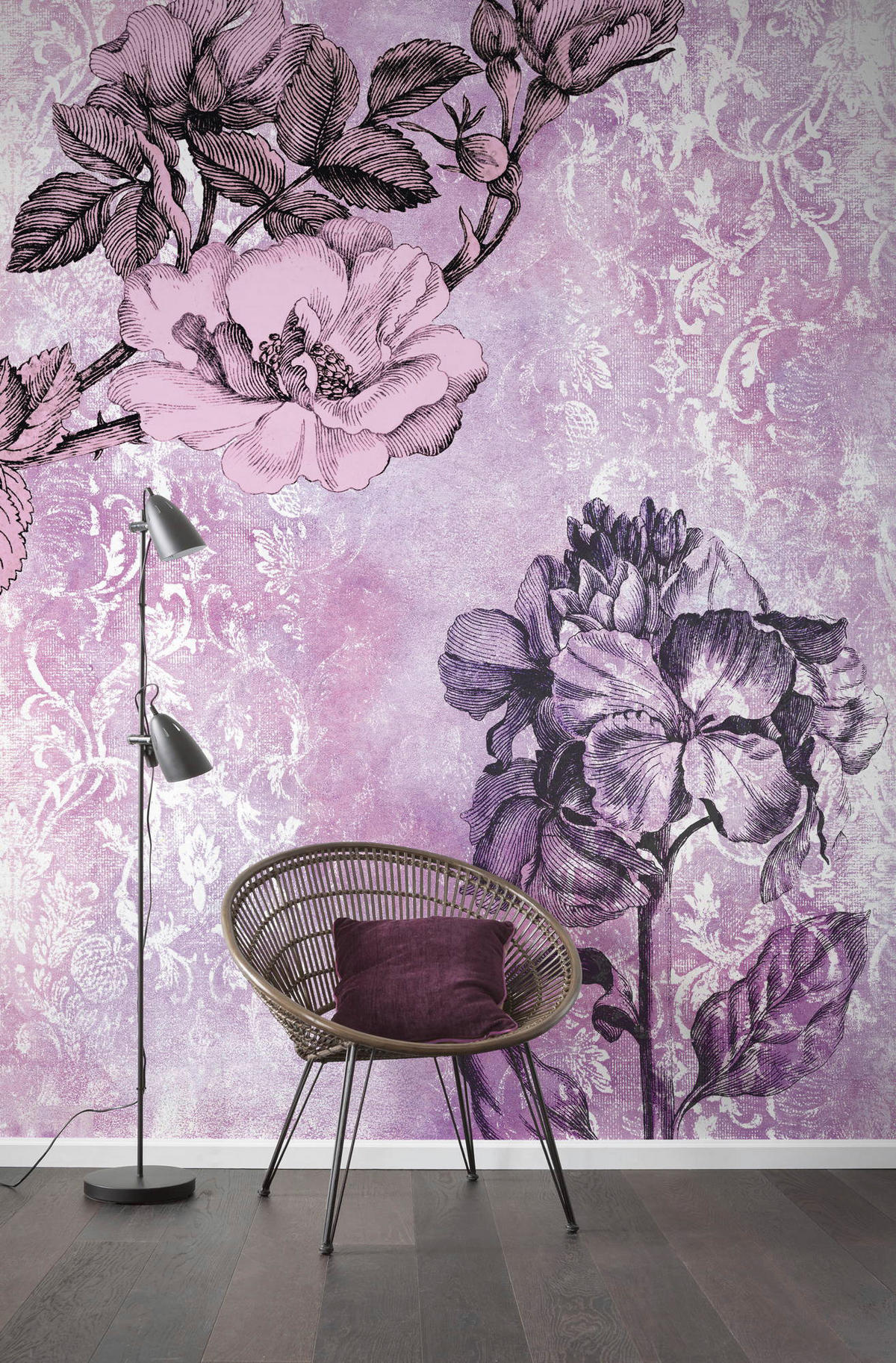 Komar Fototapete Baroque Pink B/L: ca. 200x250 cm Baroque Pink - (200,00/250,00cm) - Komar