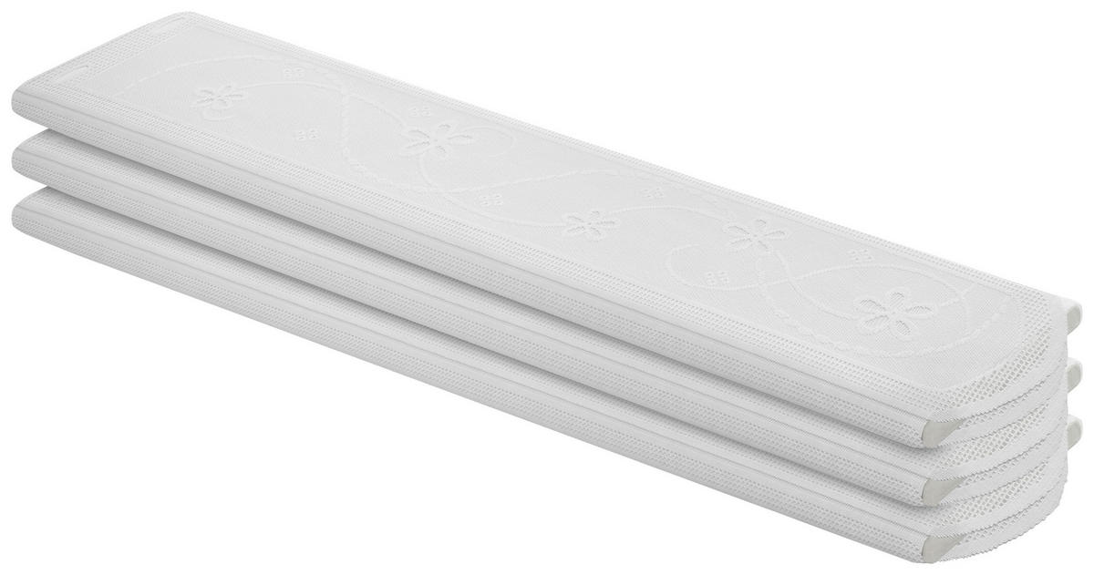 Scheibengardinen-Meterware weiß H: ca. 75 cm Scheibengardine - weiß (75,00cm)