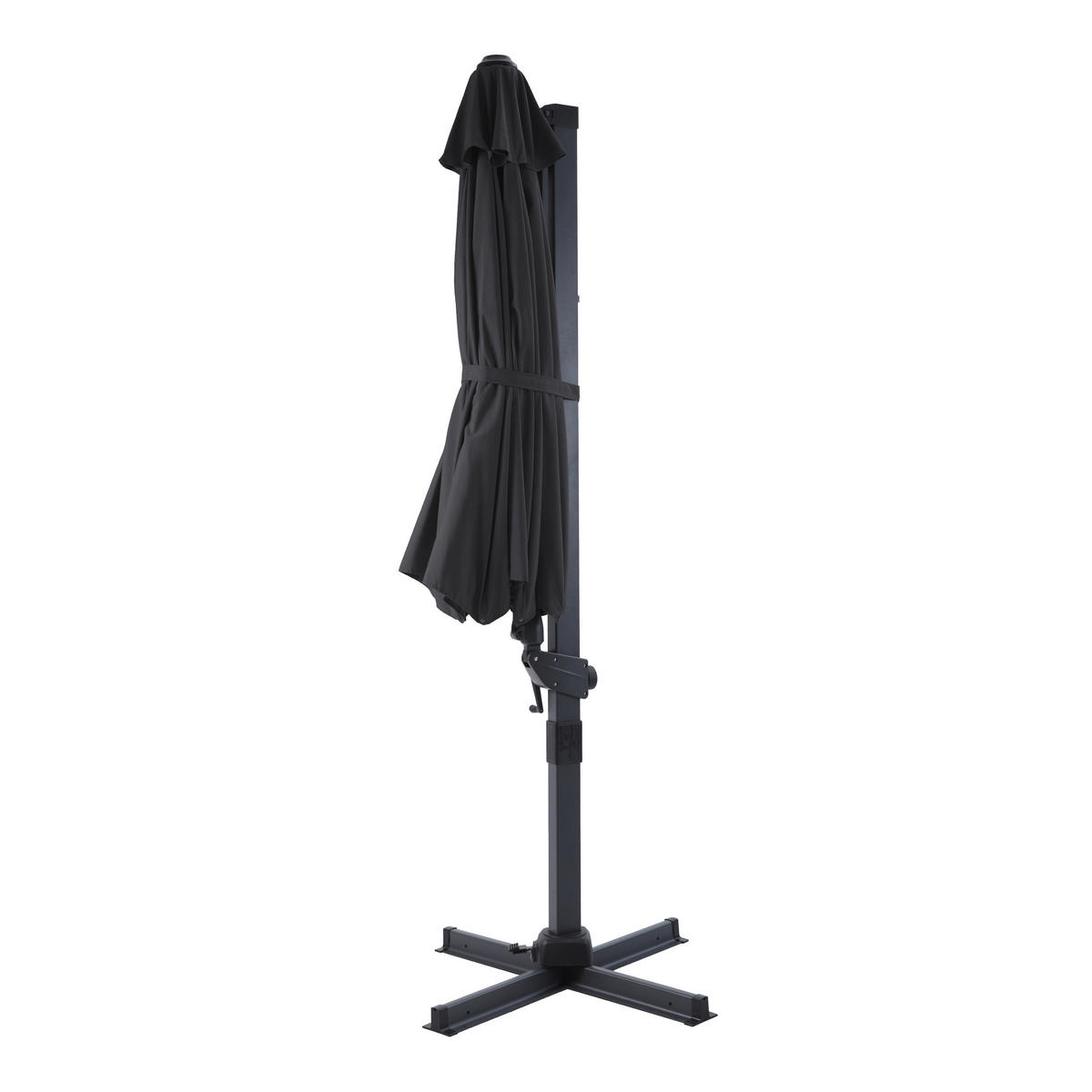 AXI Outdoor Living Ampelschirm Cyrus grau Metall B/H/L: ca. 300x250x300 cm Cyrus - anthrazit/grau (300,00/300,00/250,00cm) - AXI Outdoor Living