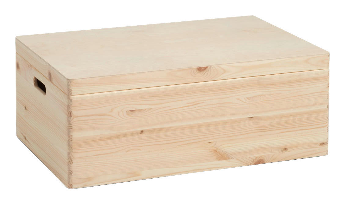 Zeller Allzweckkiste natur Kiefer B/H/L: ca. 60x24x40 cm Allzweckkiste_mit_Deckel - natur (40,00/60,00/24,00cm) - Zeller