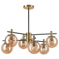 Lamkur Deckenleuchte gold Stahl Glas B/H/L: ca. 51x53x51 cm E14 6 Brennstellen LILOU - gold (51,00/51,00/53,00cm) - Lamkur