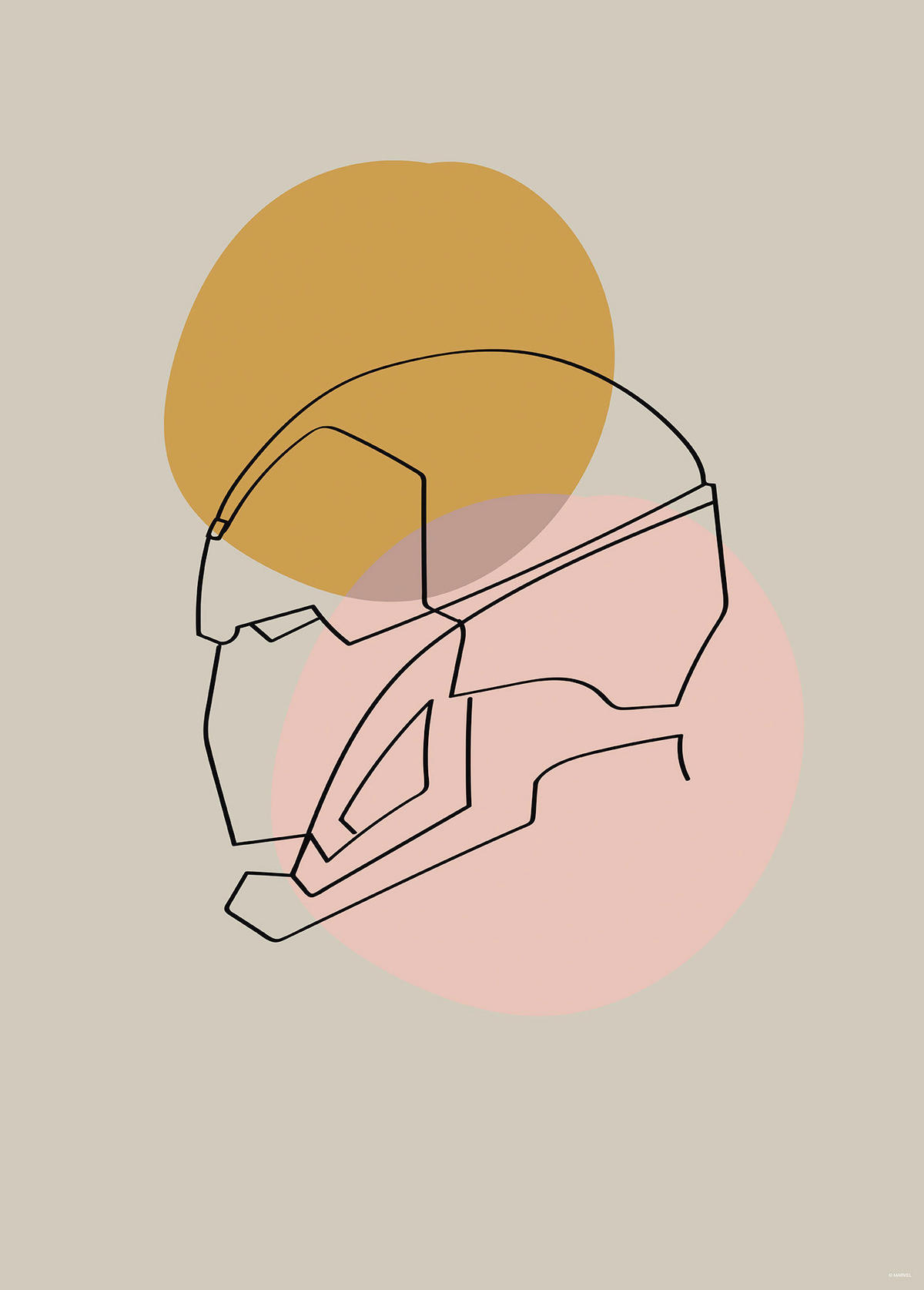 Komar Poster Soulful Sanctuary Iron Man Head Disney B/L: ca. 50x70 cm Soulful Sanctuary Iron Man Head - (50,00/70,00cm) - Komar