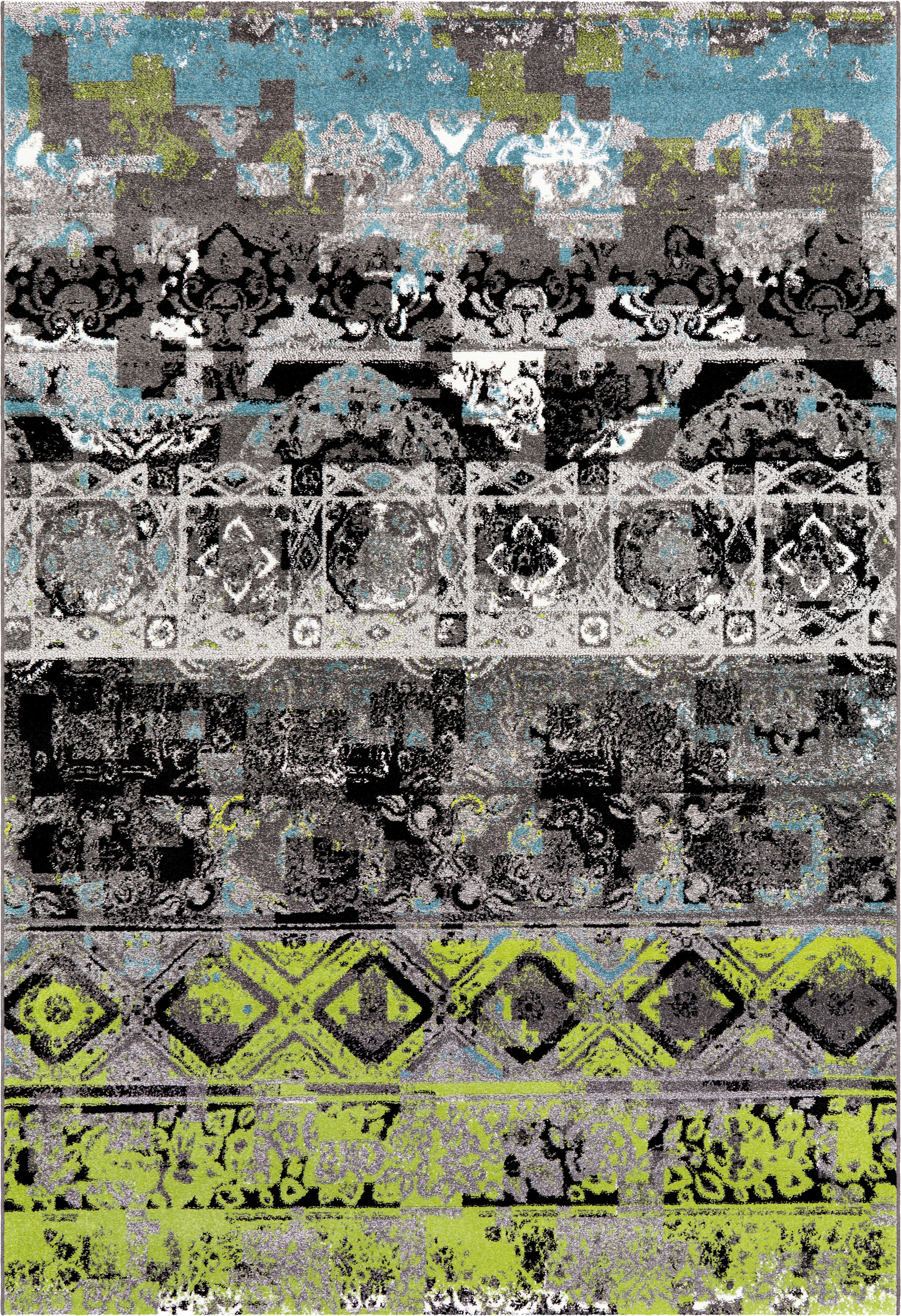 Arte Espina Kurzflorteppich Move 4454 grün B/L: ca. 240x300 cm Move 4454 - blau/grün (240,00/300,00cm) - Arte Espina