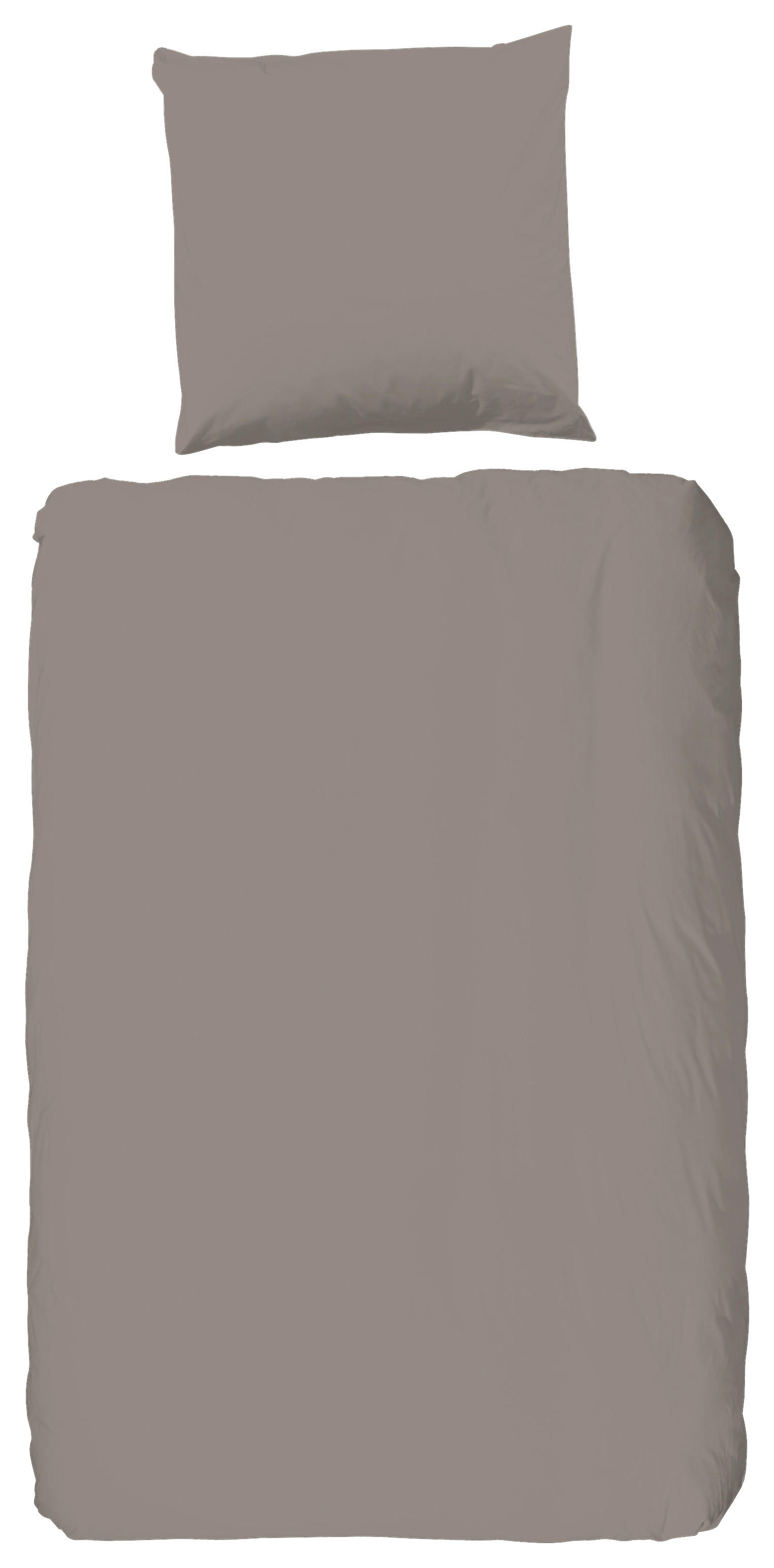 Bettwäsche lehmbraun Baumwolle B/L: ca. 135x200 cm Bettwäsche-Baumwolle-Satin - lehmbraun (135,00/200,00cm) - HIP