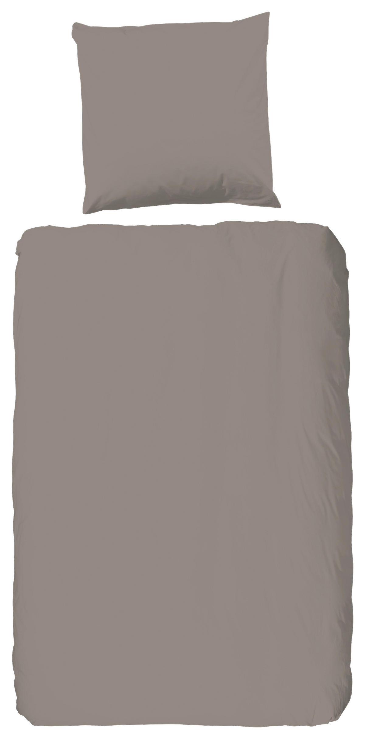 Bettwäsche lehmbraun Baumwolle B/L: ca. 135x200 cm Bettwäsche-Baumwolle-Satin - lehmbraun (135,00/200,00cm) - HIP