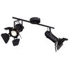 GLOBO Spot 54650-2B schwarz Metall B/H/L: ca. 16x27x54 cm GU10 2 Brennstellen Spot_2flg.Egon - schwarz (54,00/16,00/27,00cm) - GLOBO