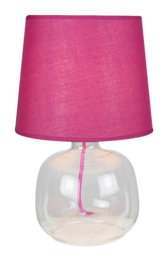 SPOT Light Tischleuchte 7081115 beere transparent Stoff Glas H/D: ca. 35x22,5 cm E27 1 Brennstellen Mandy - beere/transparent (22,50/35,00cm) - SPOT Light